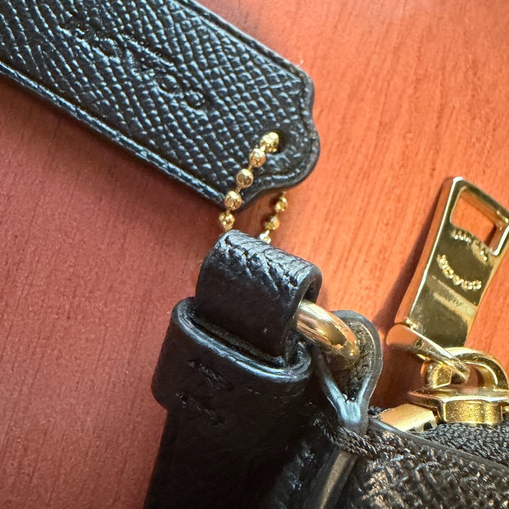 Coach Authentic Black Crossbody Bag with Gold Accents - Picture 5 of 6